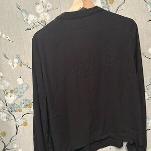 SHEIN Black Long Sleeve Button Down Shirt